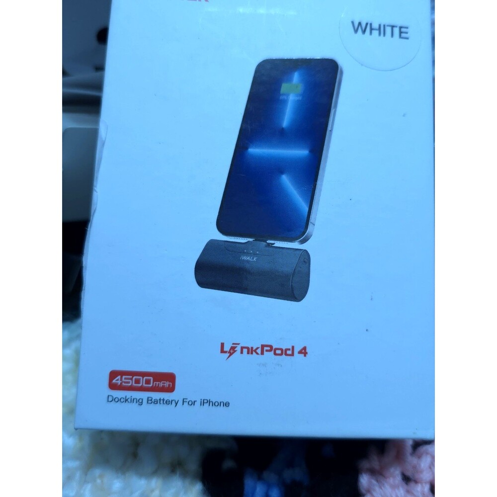 2 pack iWALK LinkPod 4 Docking Battery for iphone 4500mAh  WHITE Portable NIB